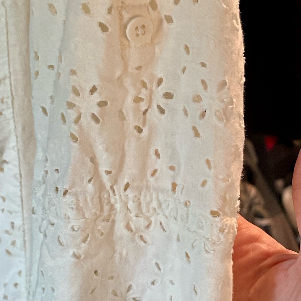Anthropologie Fei Eyelet Shirt Size 2 - Picture 4 of 7